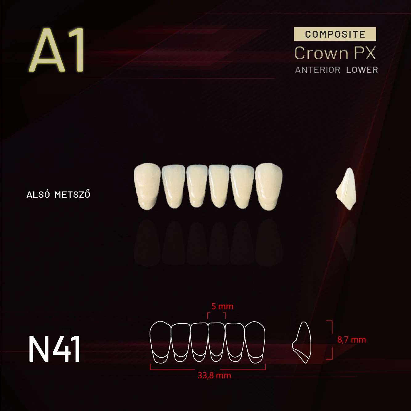 Yamahachi Composit Crown metsző alsó A1 N41