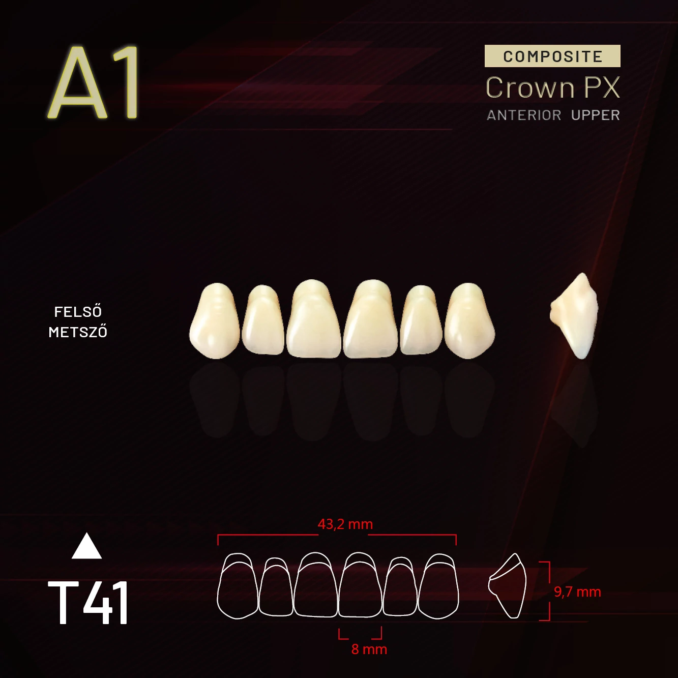 Yamahachi Composit Crown metsző felső A1 T41