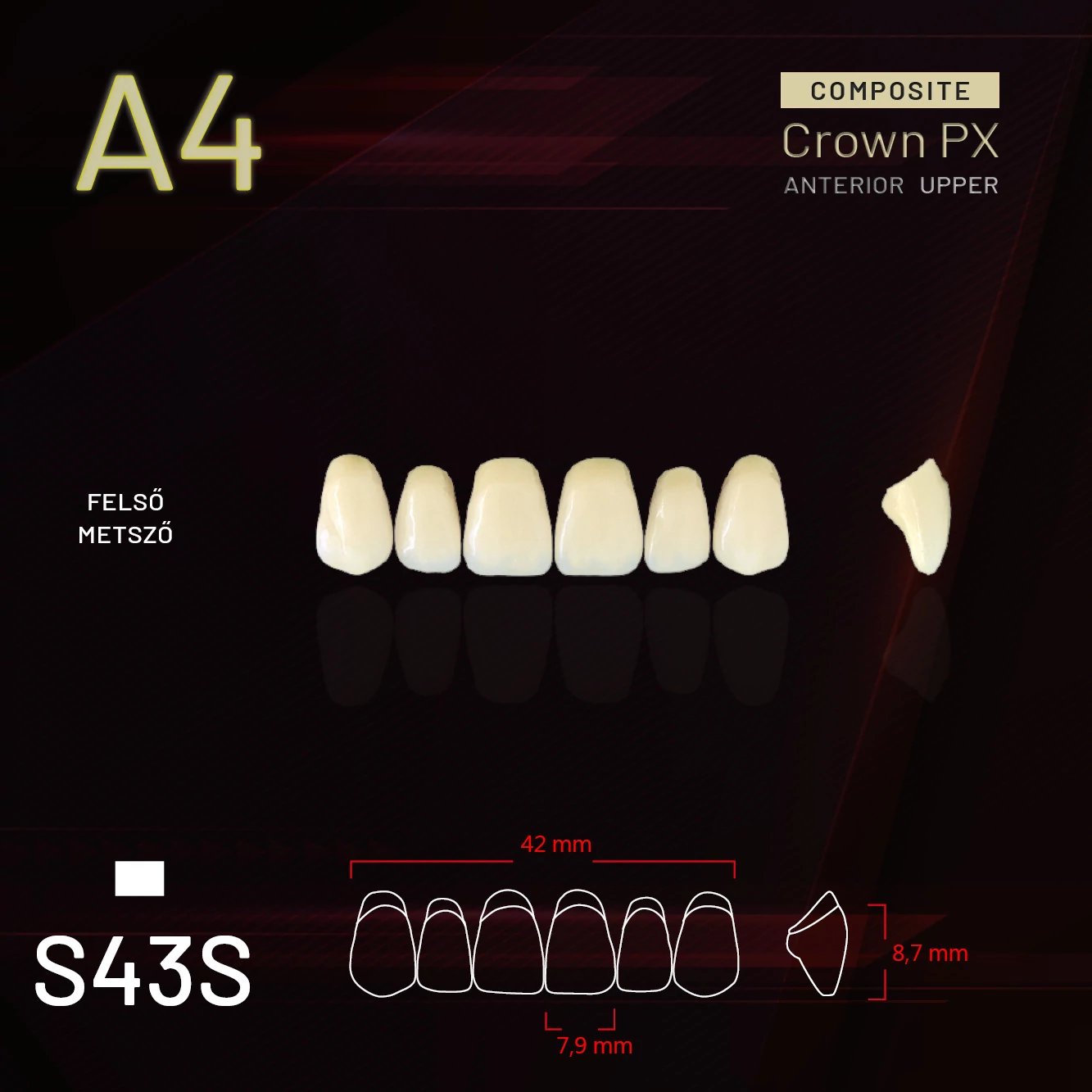 Yamahachi Composit Crown metsző felső A4-S43S