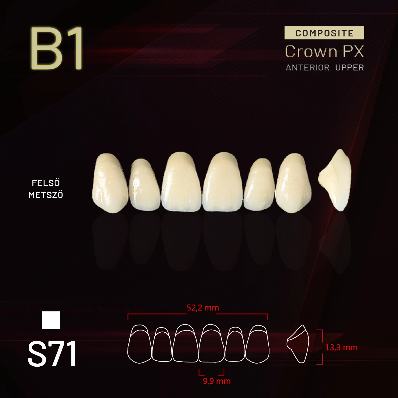 Yamahachi Composit Crown metsző felső B1 S71