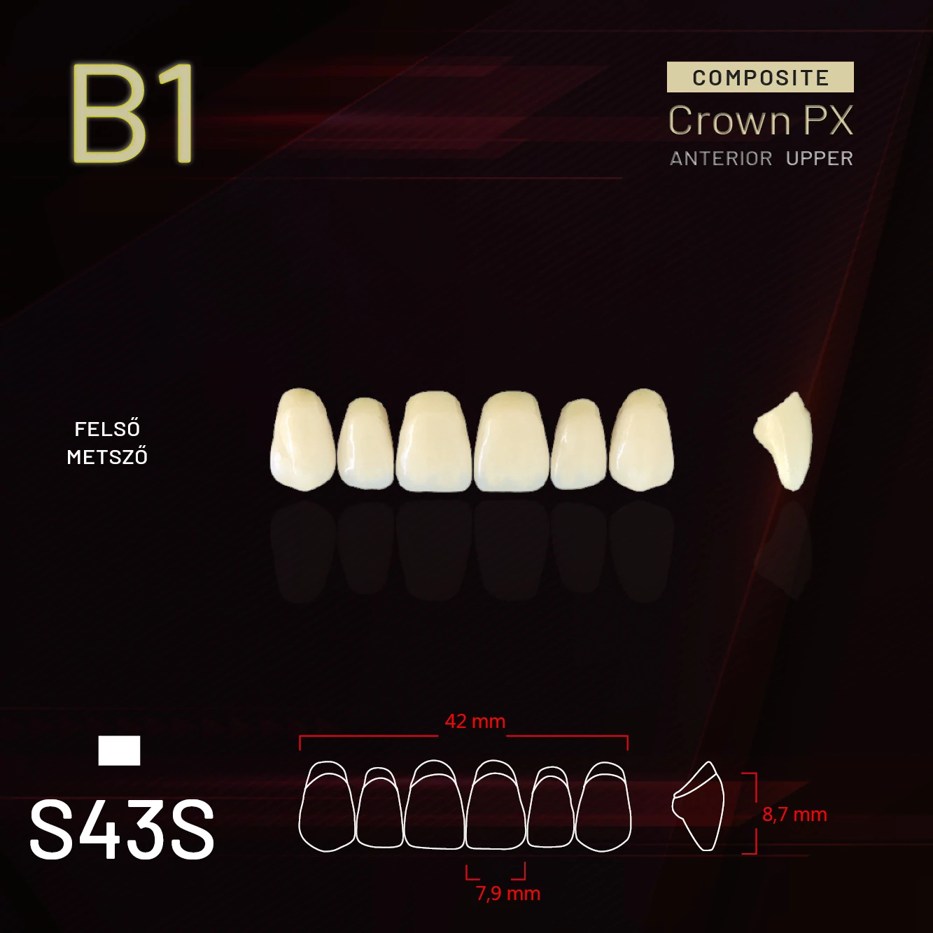 Yamahachi Composit Crown metsző felső B1-S43S