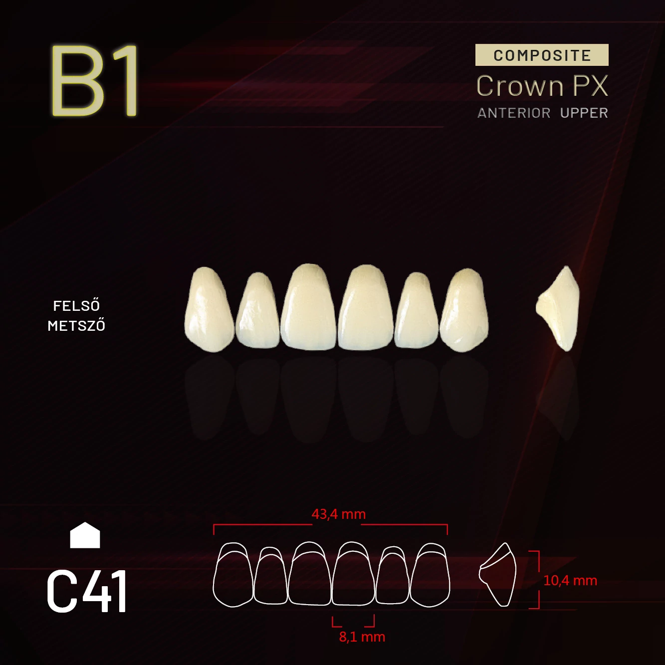 Yamahachi Composit Crown metsző felső B1 C41