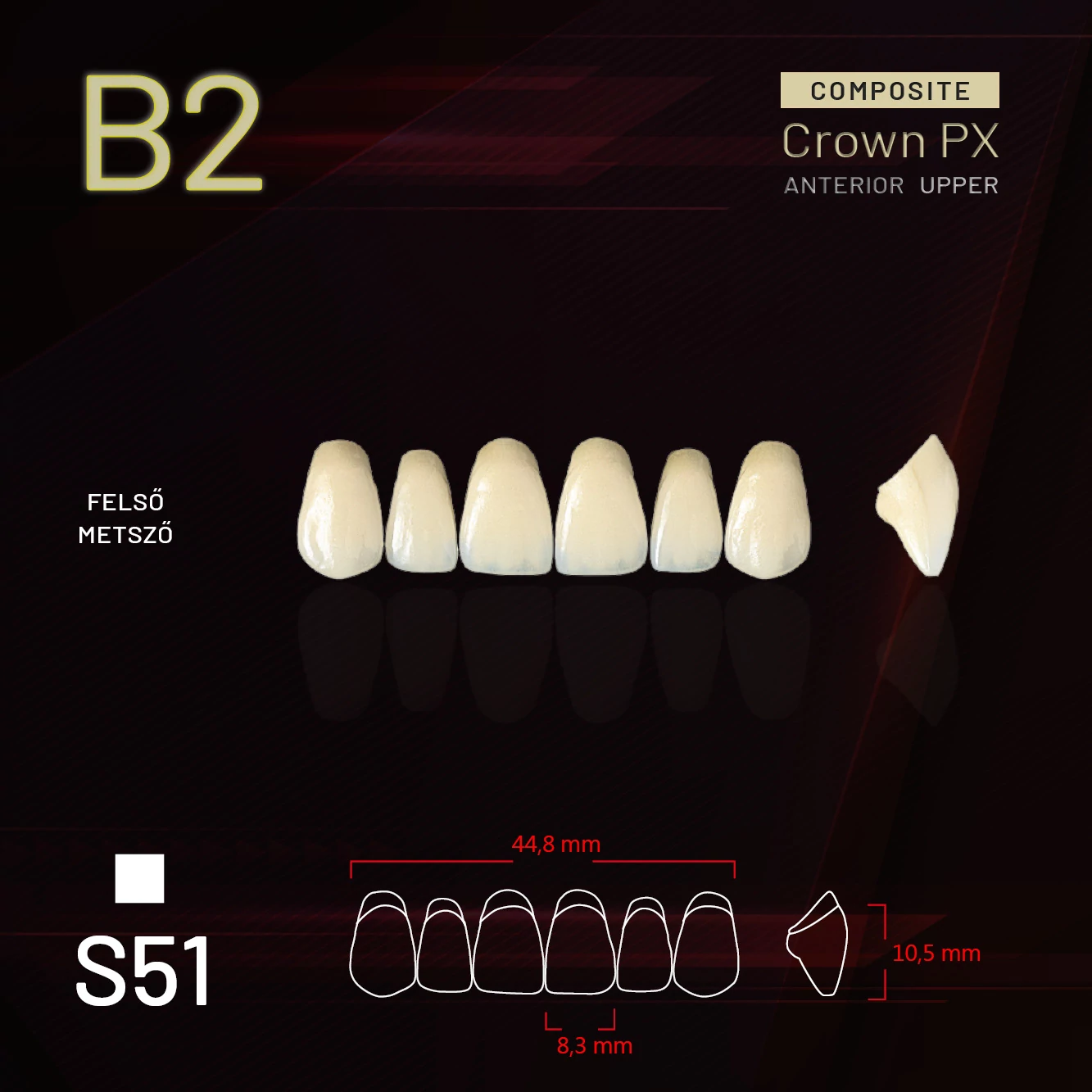 Yamahachi Composit Crown metsző felső B2 S51