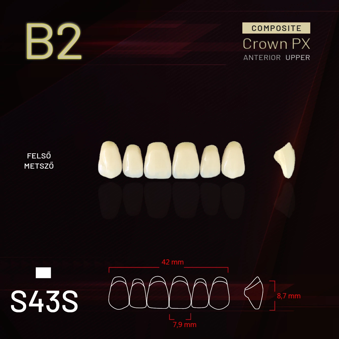 Yamahachi Composit Crown metsző felső B2-S43S