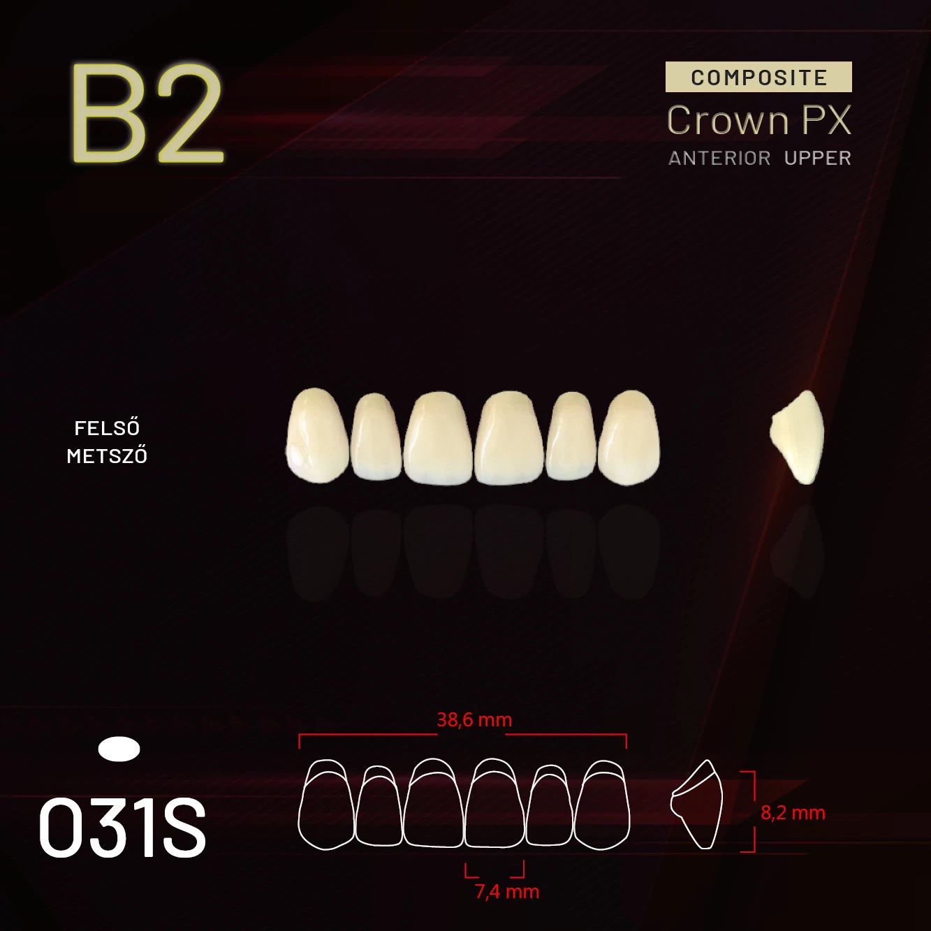 Yamahachi Composit Crown metsző felső B2 O31S