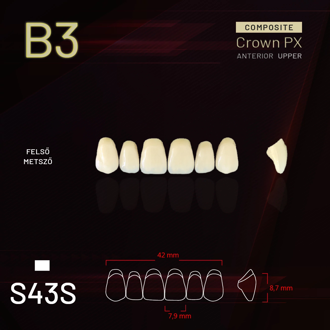 Yamahachi Composit Crown metsző felső B3-S43S