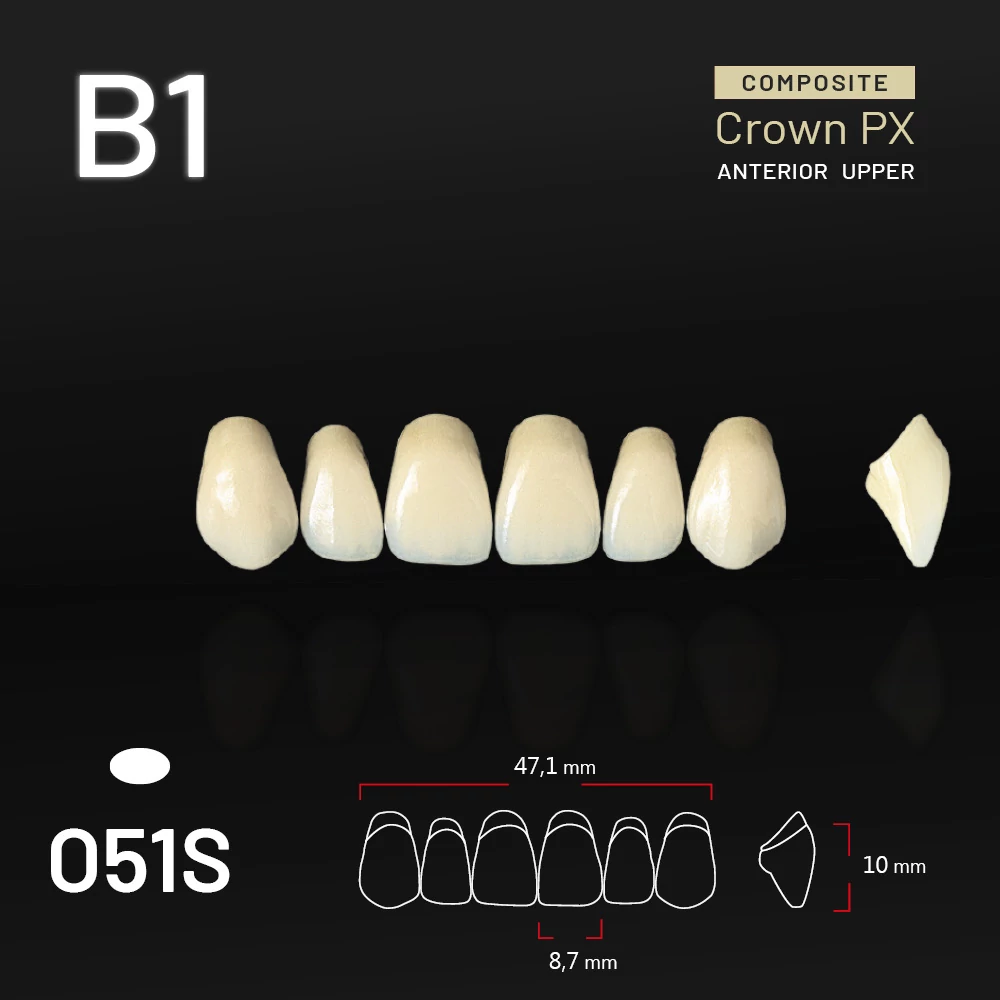 Yamahachi Kompozit Crown PX felső metsző B1-O51S