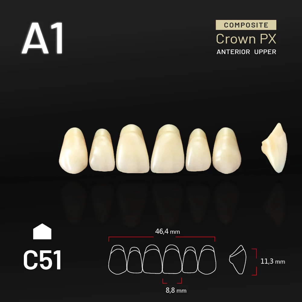 Yamahachi Composit Crown PX upper anterior A1-C51
