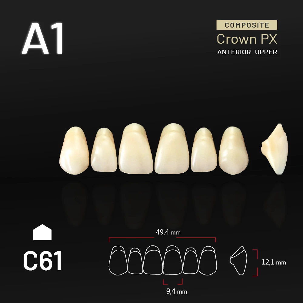 Yamahachi Composit Crown PX upper anterior A1-C61