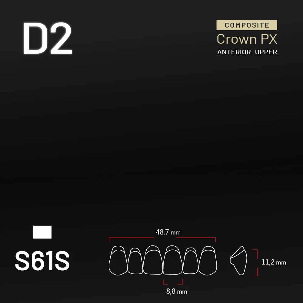 Yamahachi Composit Crown PX upper anterior D2-S61S