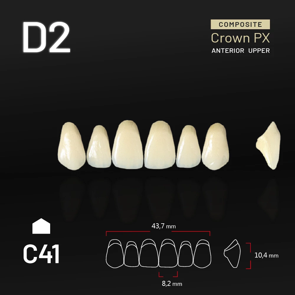 Yamahachi Kompozit Crown PX felső metsző D2-C41