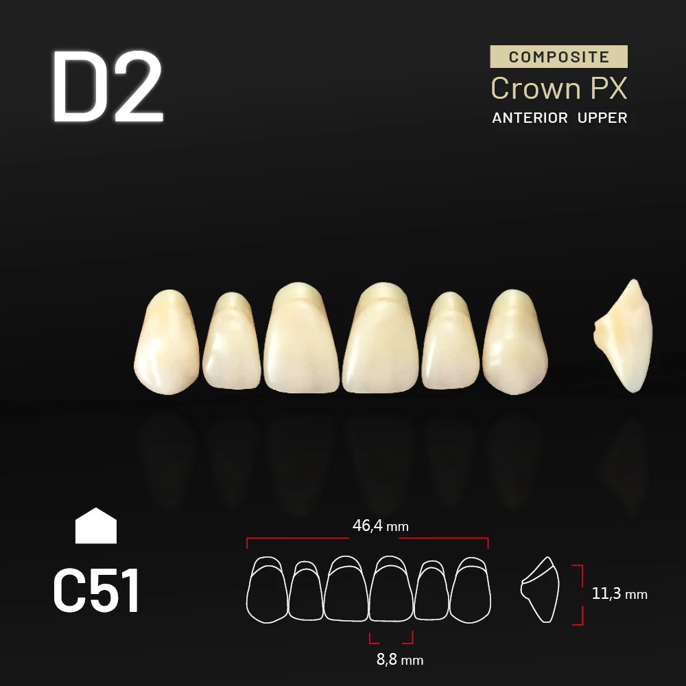 Yamahachi Composit Crown PX upper anterior D2-C51