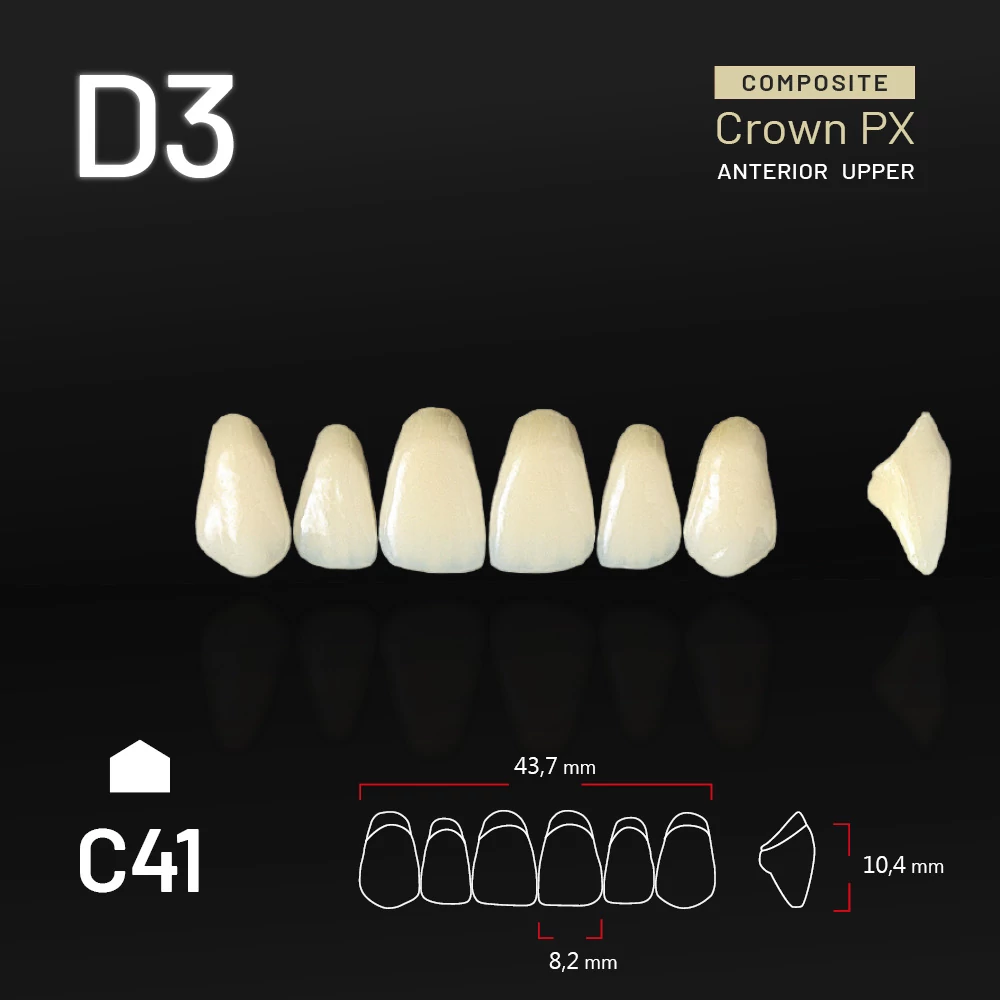 Yamahachi Kompozit Crown PX felső metsző D3-C41