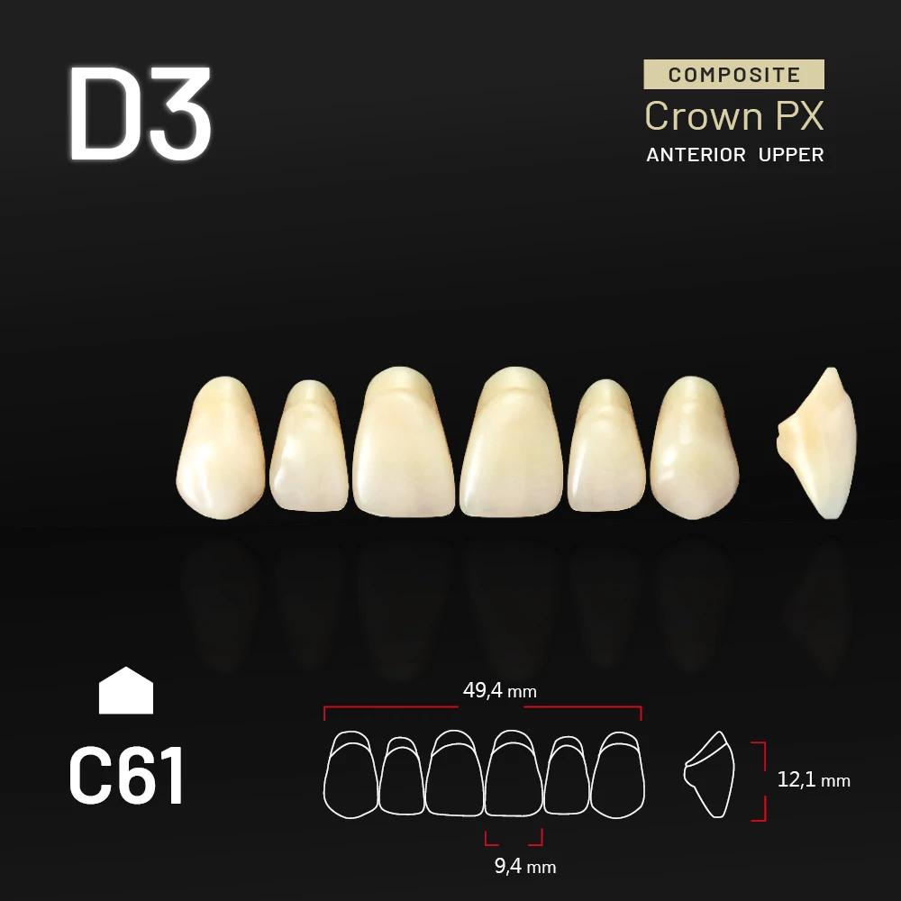Yamahachi Composit Crown PX upper anterior D3-C61