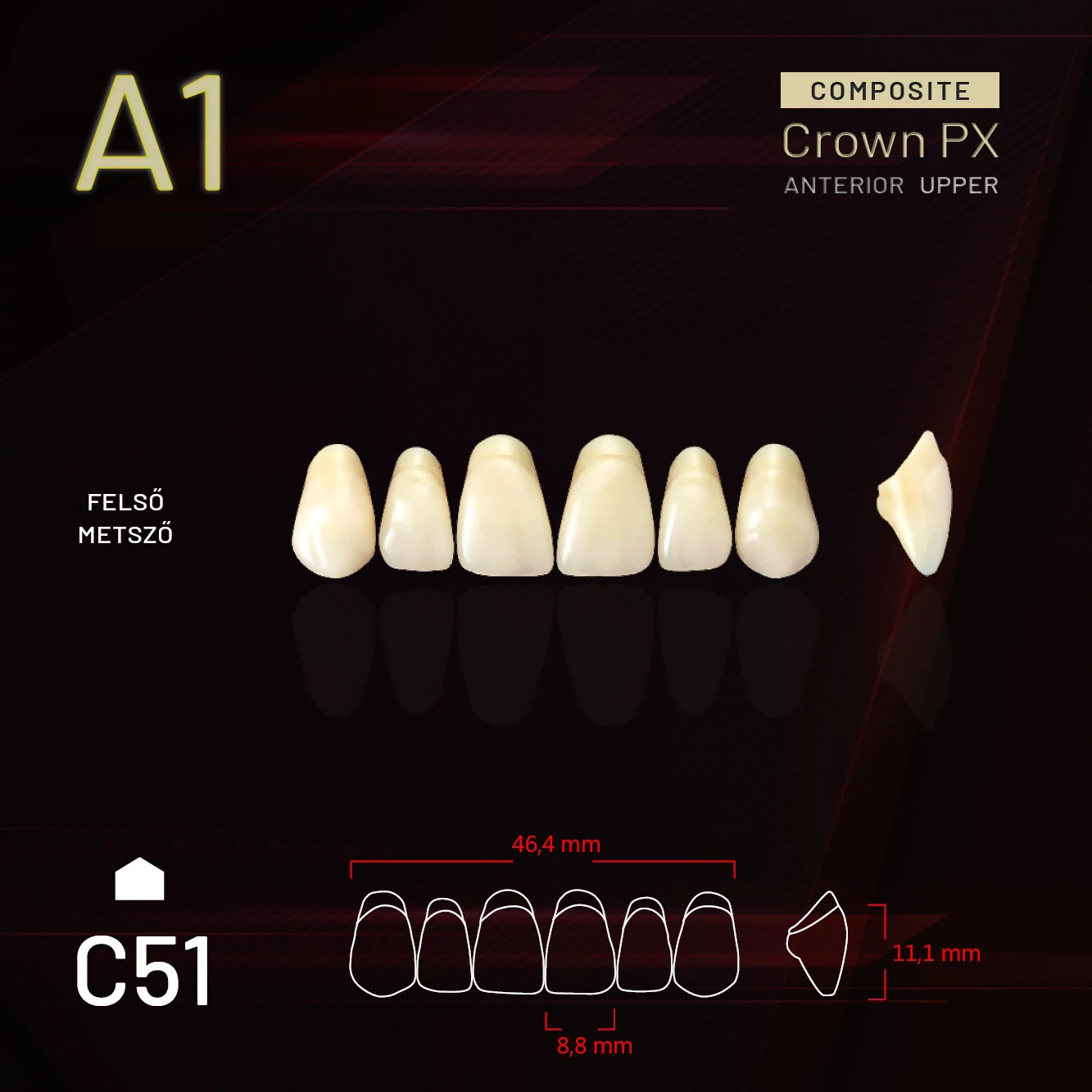 Yamahachi Composit Crown metsző felső A1 C51