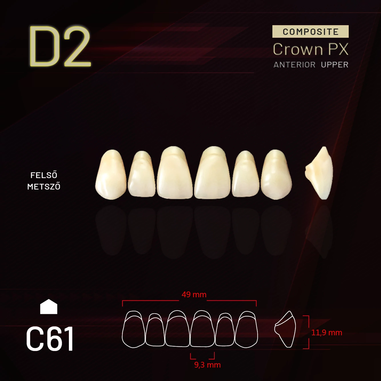 Yamahachi Composit Crown metsző felső D2-C61