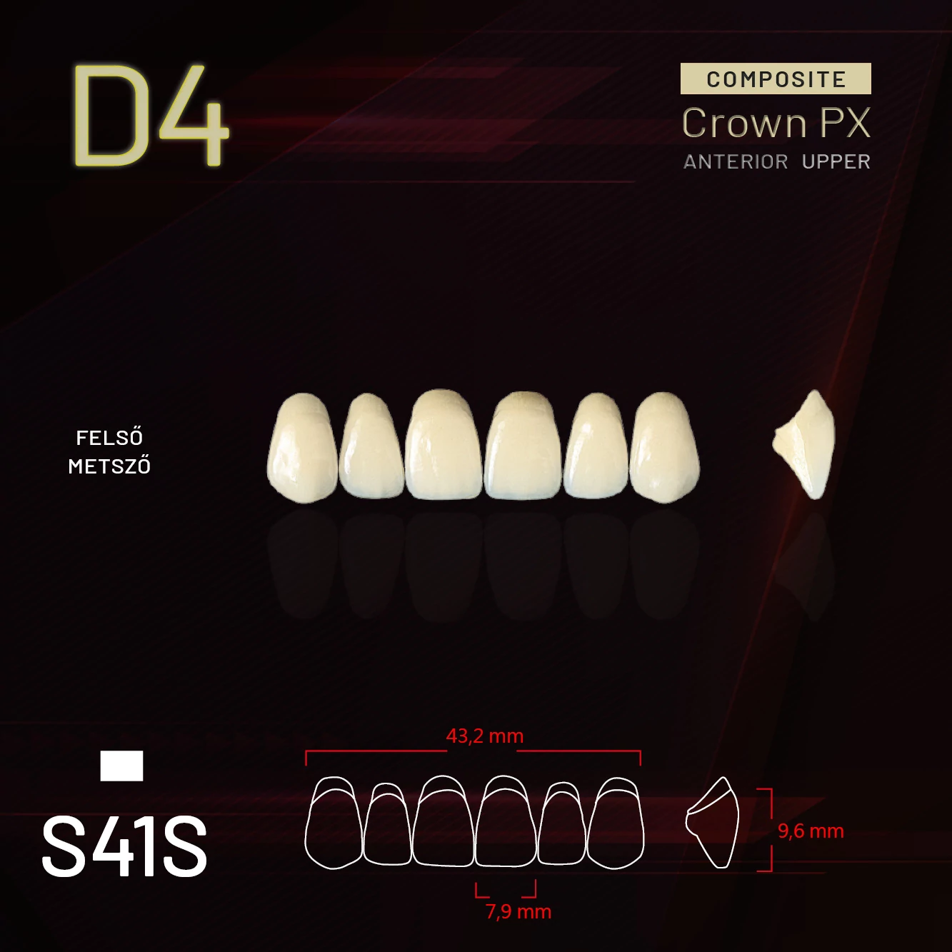 Yamahachi Composit Crown metsző felső D4 S41S