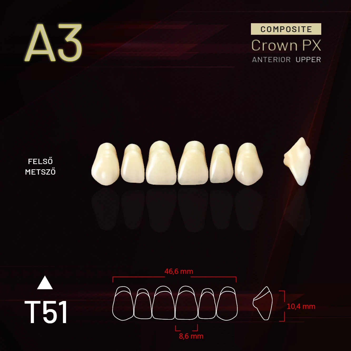 Yamahachi Composit Crown metsző felső A3 T51