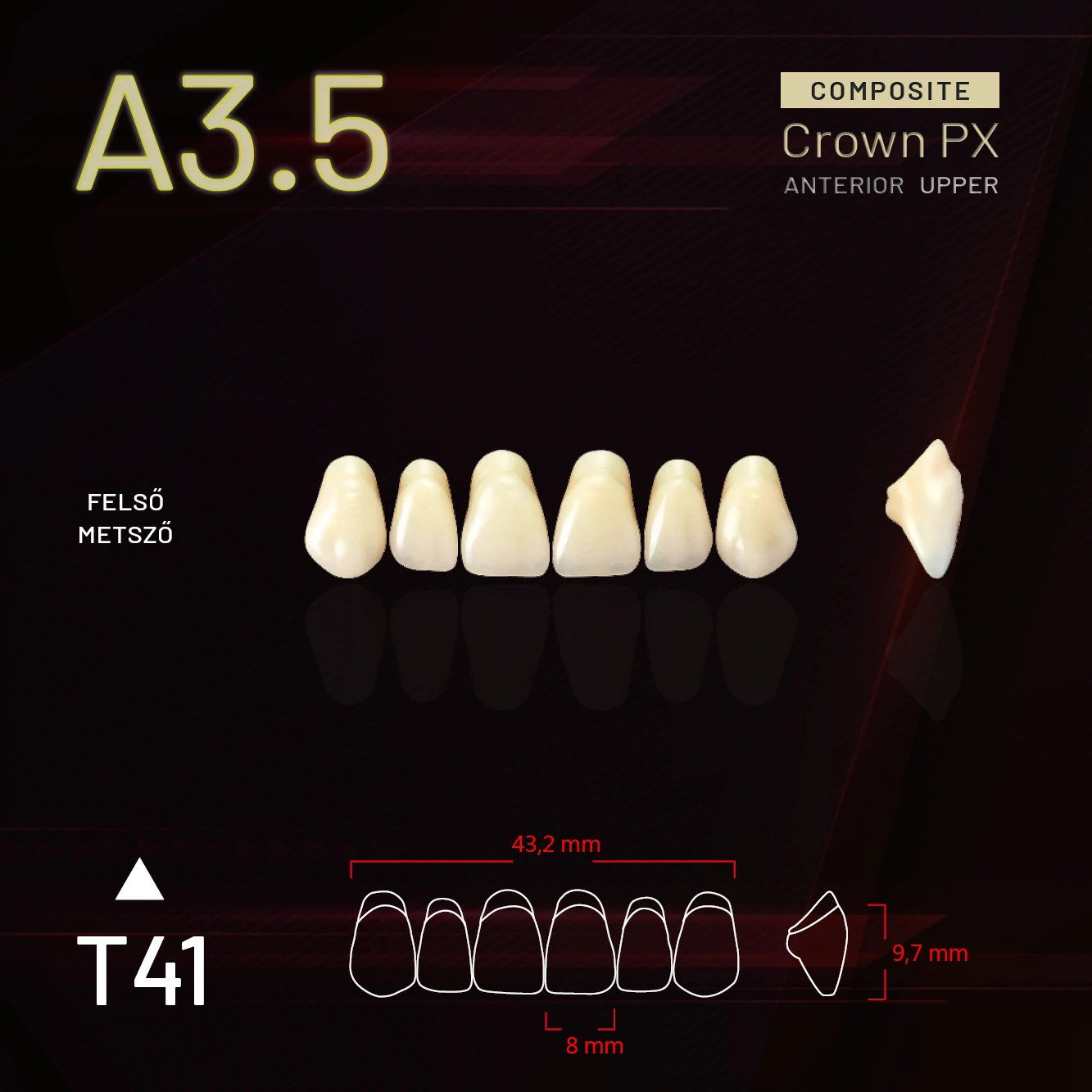 Yamahachi Composit Crown metsző felső A3,5-T41