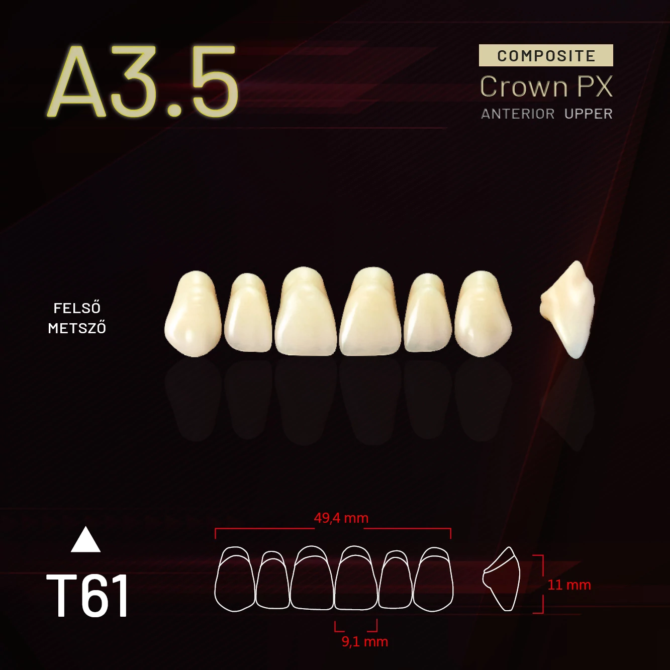 Yamahachi Composit Crown metsző felső A3,5-T61