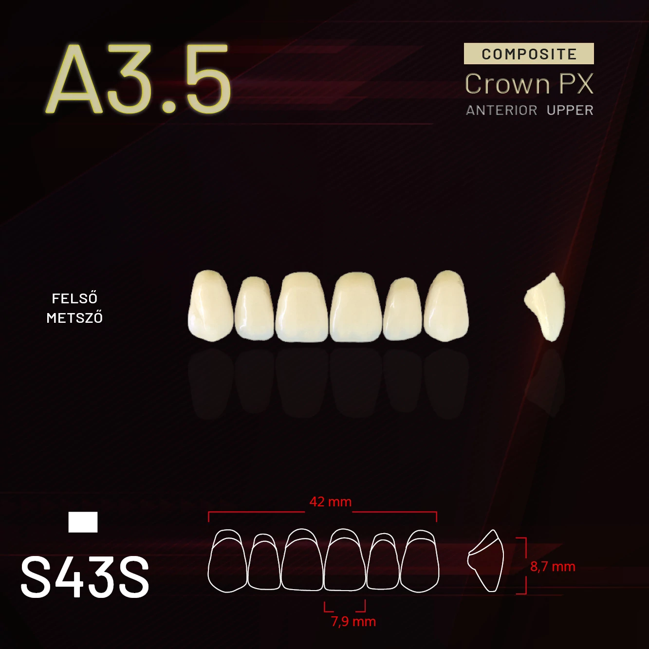 Yamahachi Composit Crown metsző felső A3,5-S43S