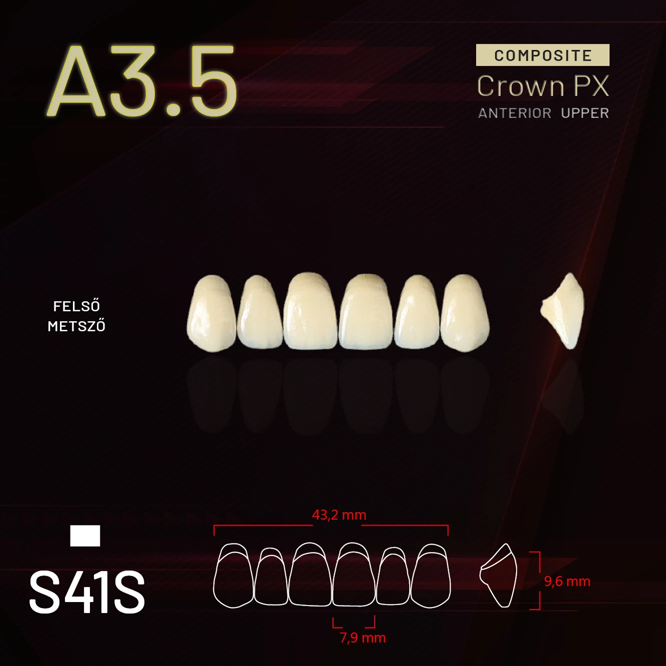 Yamahachi Composit Crown metsző felső A3,5 S41S