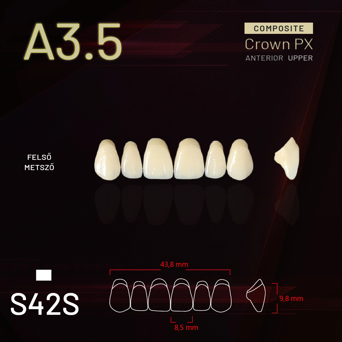 Yamahachi Composit Crown metsző felső A3,5 S42S