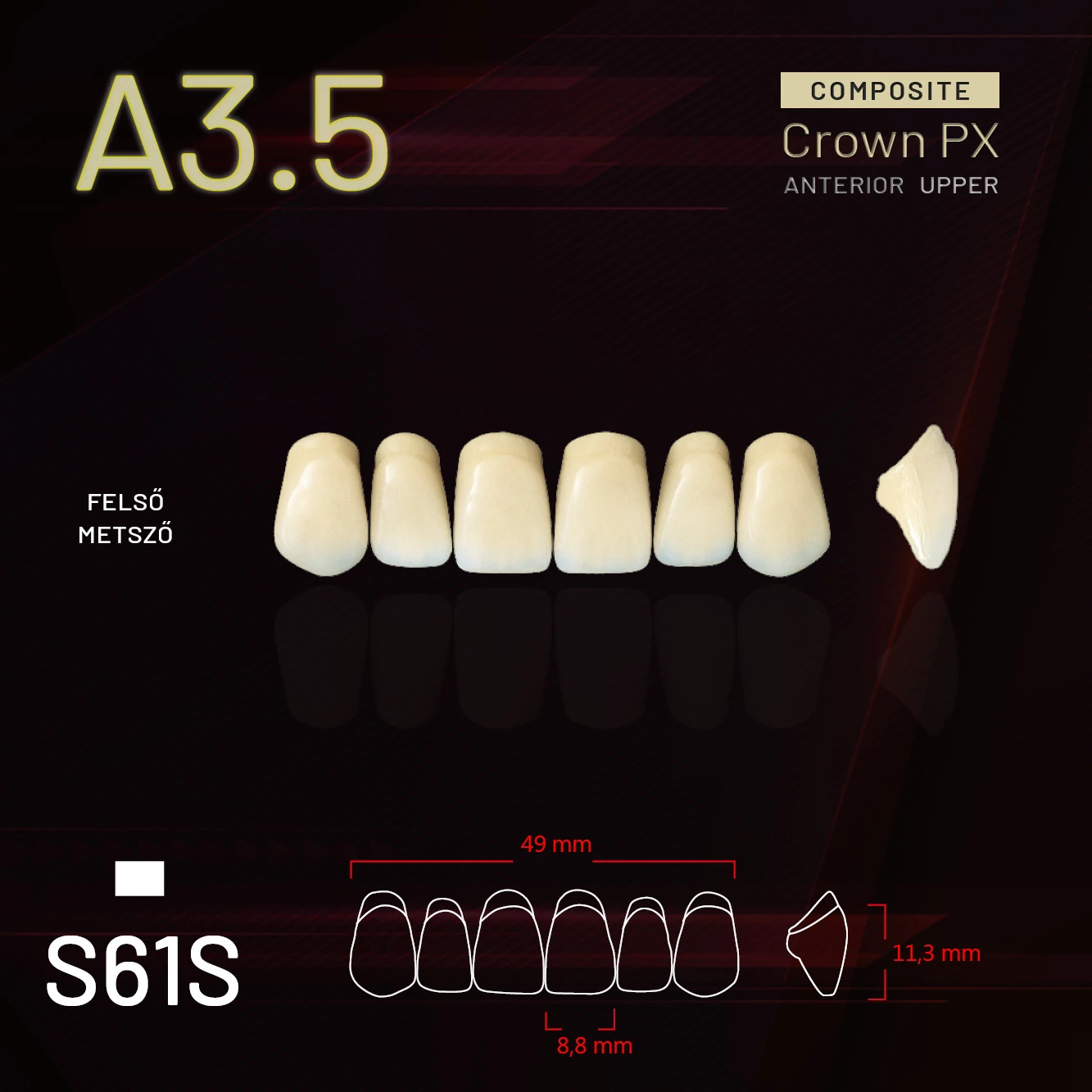 Yamahachi Composit Crown metsző felső A3,5-S61S