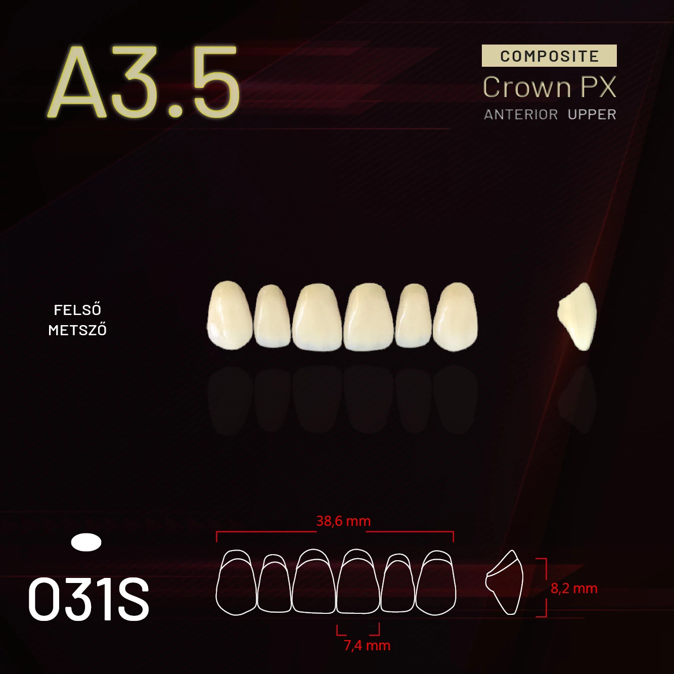 Yamahachi Composit Crown metsző felső A3,5 O31S