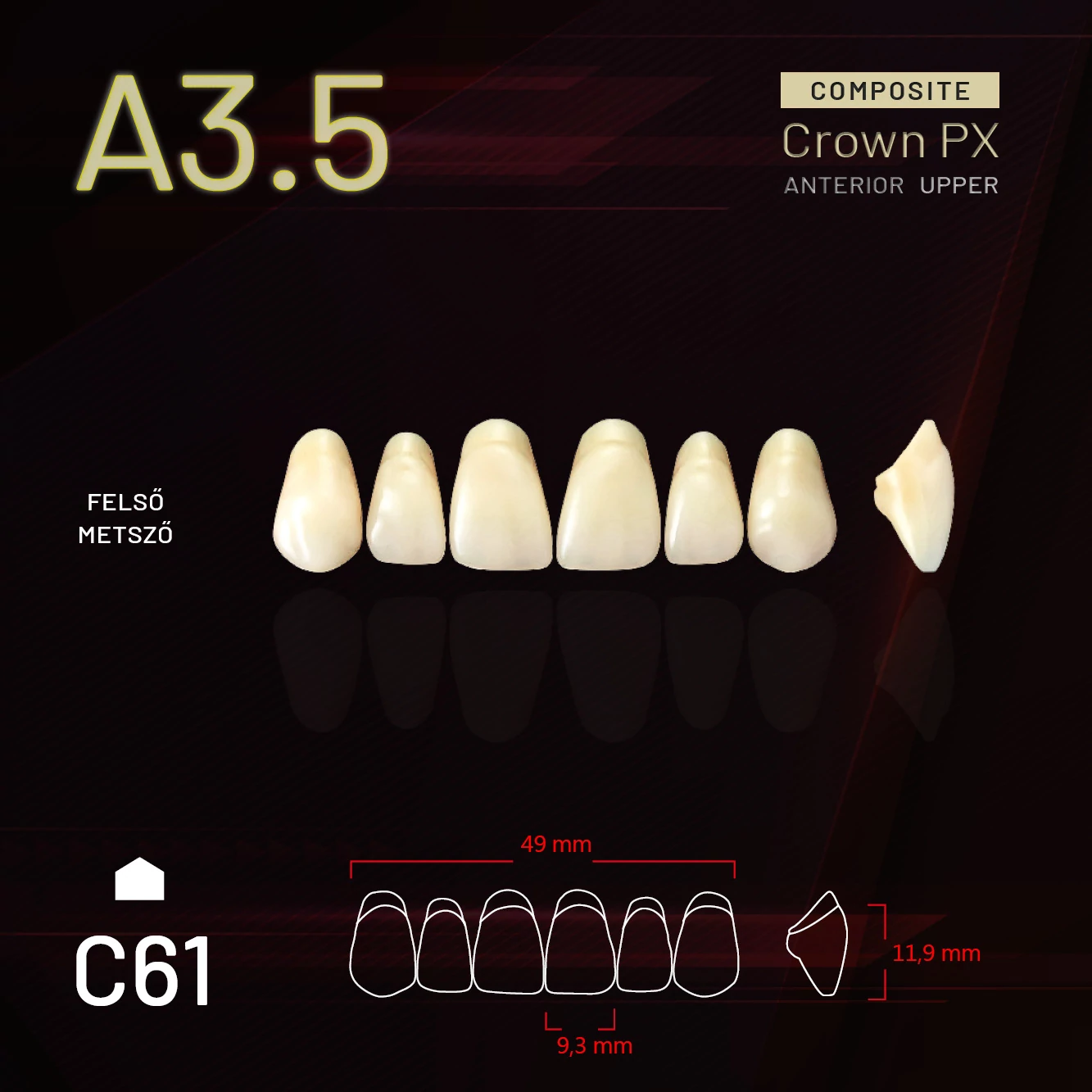 Yamahachi Composit Crown metsző felső A3,5-C61